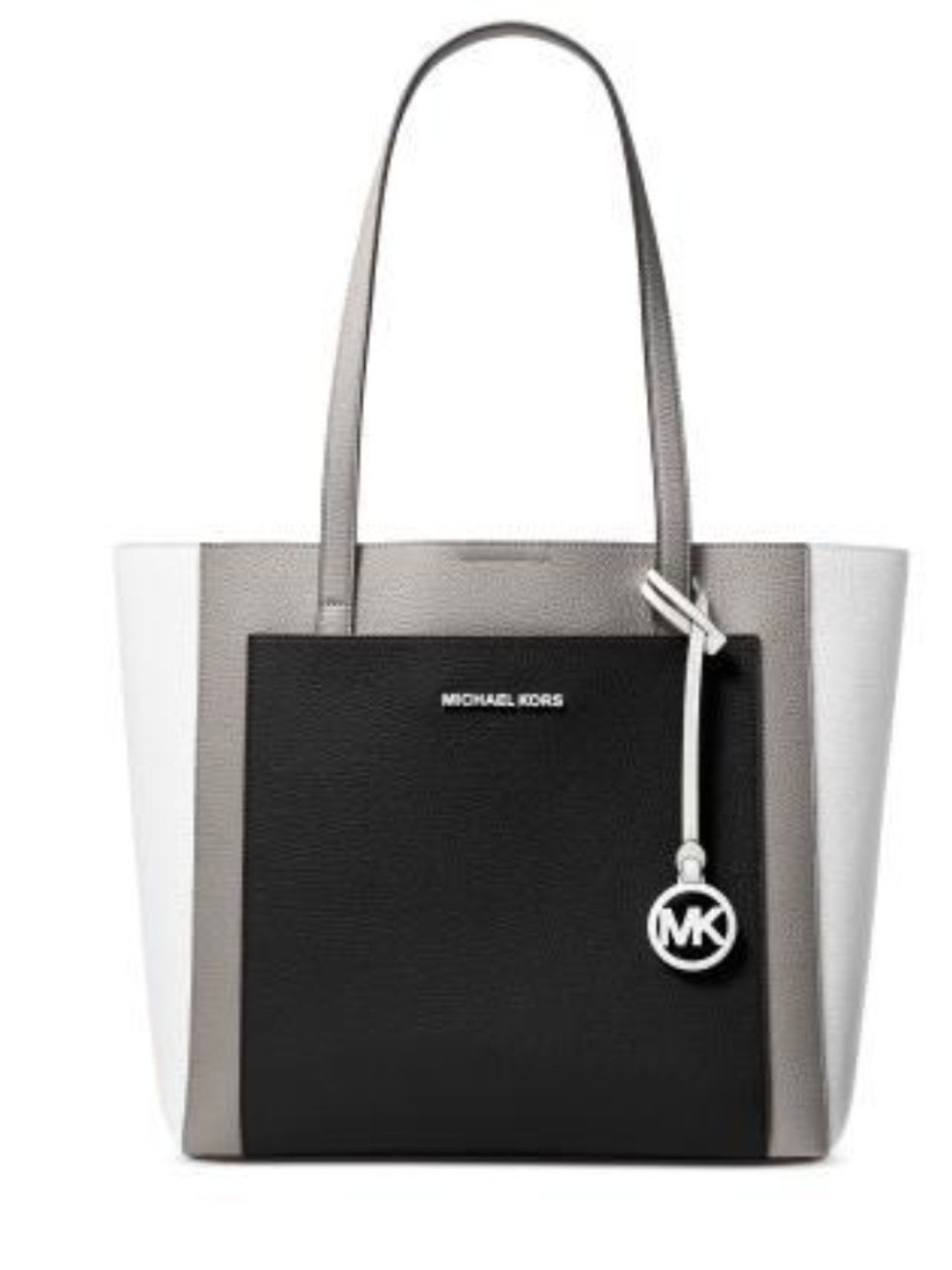 Michael Kors Gemma Large Tri-Color Pebbled Leather Tote